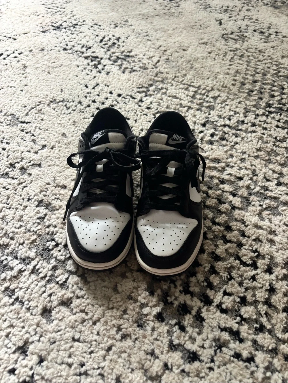 Nike Kids Black and White Low-Top Sneakers